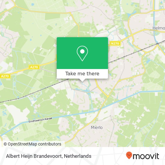 Albert Heijn Brandevoort, De Plaetse 87 map