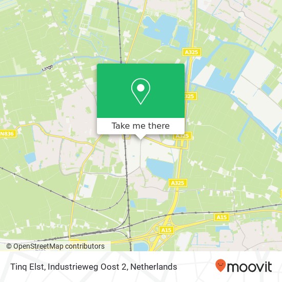 Tinq Elst, Industrieweg Oost 2 Karte