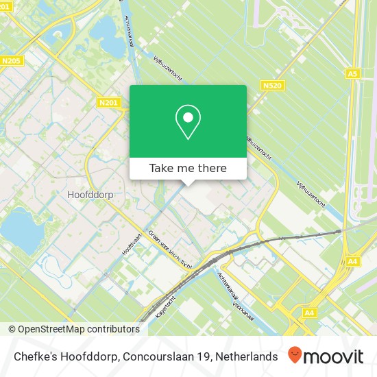 Chefke's Hoofddorp, Concourslaan 19 map