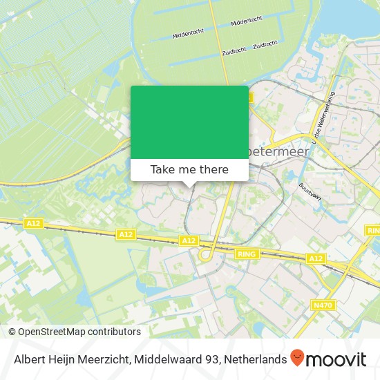 Albert Heijn Meerzicht, Middelwaard 93 map