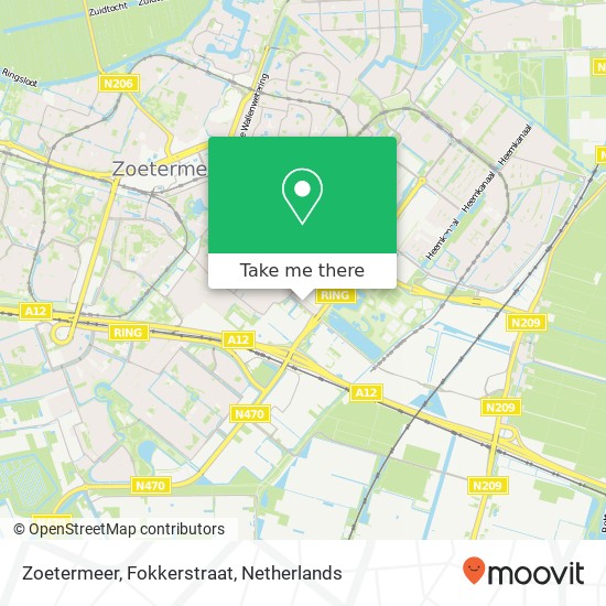 Zoetermeer, Fokkerstraat map