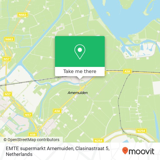 EMTE supermarkt Arnemuiden, Clasinastraat 5 map