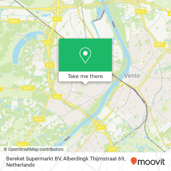 Bereket Supermarkt BV, Alberdingk Thijmstraat 69 map
