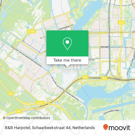 B&B Harpotel, Schaarbeekstraat 44 map