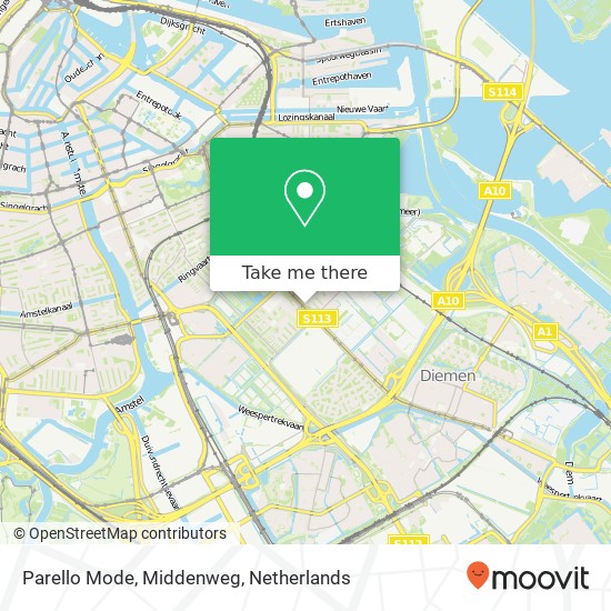 Parello Mode, Middenweg map