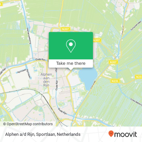 Alphen a/d Rijn, Sportlaan Karte