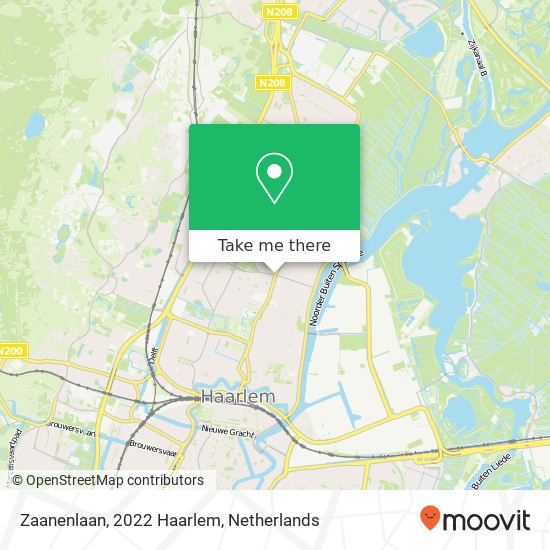 Zaanenlaan, 2022 Haarlem map