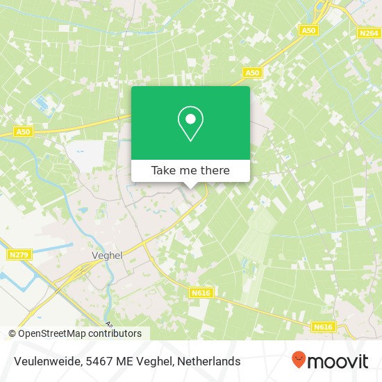 Veulenweide, 5467 ME Veghel map