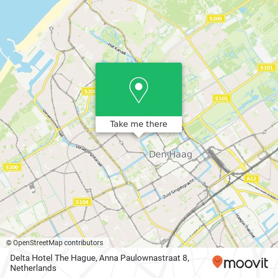 Delta Hotel The Hague, Anna Paulownastraat 8 map