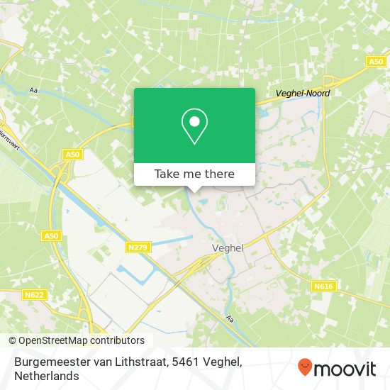 Burgemeester van Lithstraat, 5461 Veghel map