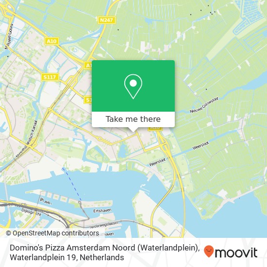 Domino's Pizza Amsterdam Noord (Waterlandplein), Waterlandplein 19 map