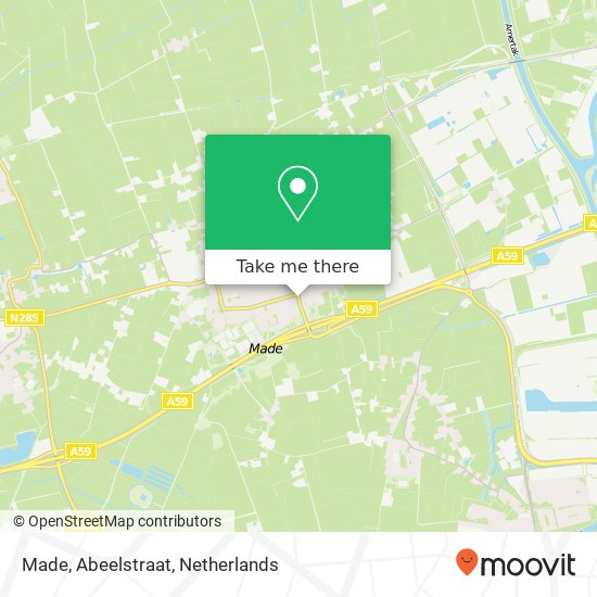 Made, Abeelstraat map