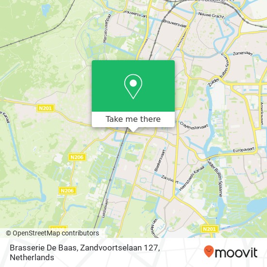 Brasserie De Baas, Zandvoortselaan 127 map