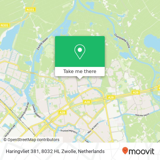 Haringvliet 381, 8032 HL Zwolle map