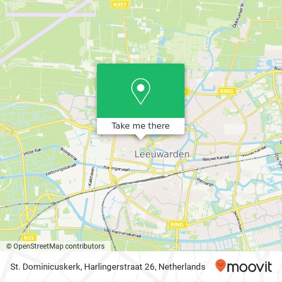 St. Dominicuskerk, Harlingerstraat 26 map