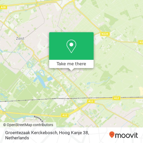 Groentezaak Kerckebosch, Hoog Kanje 38 map