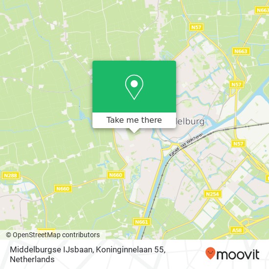 Middelburgse IJsbaan, Koninginnelaan 55 map
