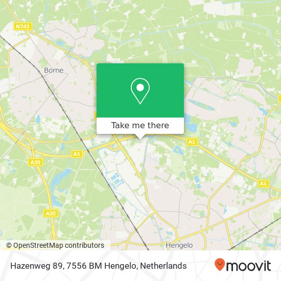 Hazenweg 89, 7556 BM Hengelo map