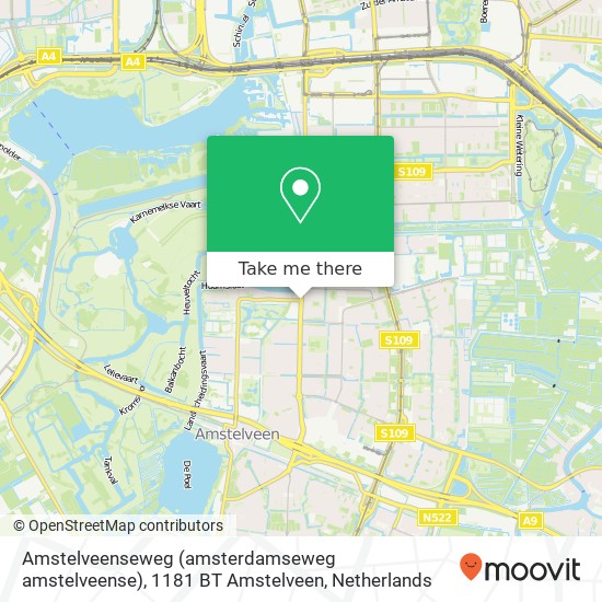 Amstelveenseweg (amsterdamseweg amstelveense), 1181 BT Amstelveen Karte