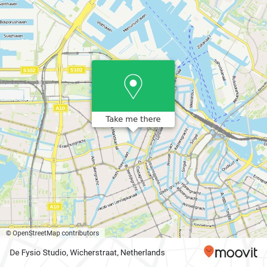 De Fysio Studio, Wicherstraat map