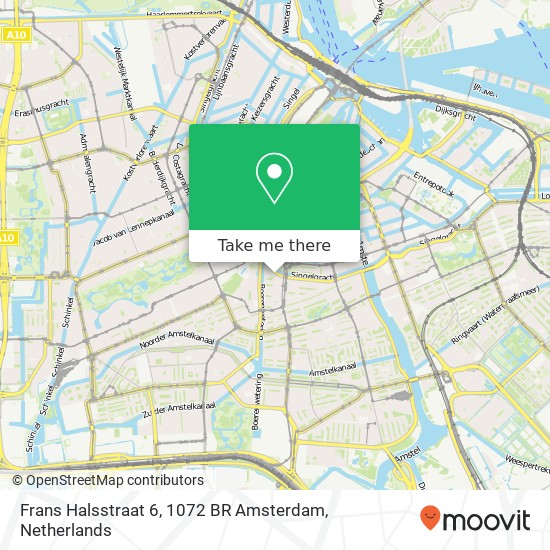 Frans Halsstraat 6, 1072 BR Amsterdam map