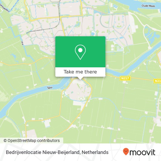 Bedrijvenlocatie Nieuw-Beijerland Karte