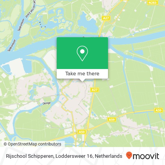 Rijschool Schipperen, Loddersweer 16 map