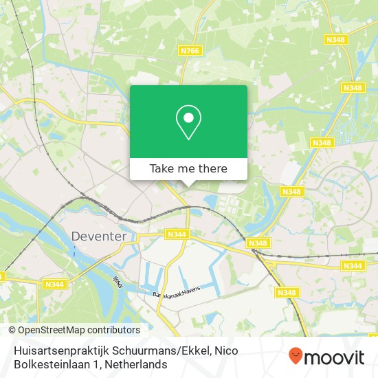 Huisartsenpraktijk Schuurmans / Ekkel, Nico Bolkesteinlaan 1 map