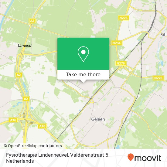 Fysiotherapie Lindenheuvel, Valderenstraat 5 map