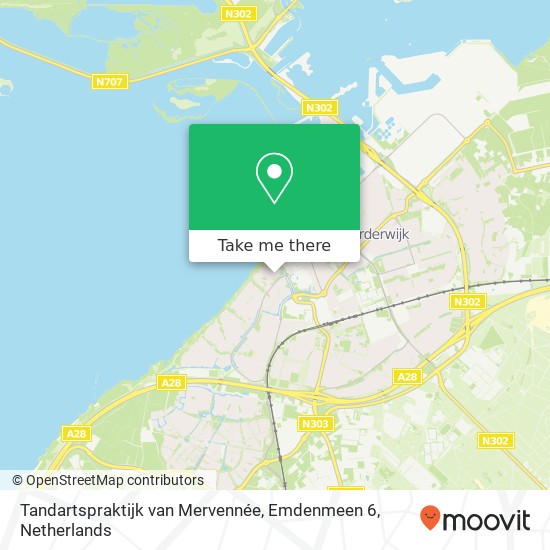 Tandartspraktijk van Mervennée, Emdenmeen 6 Karte