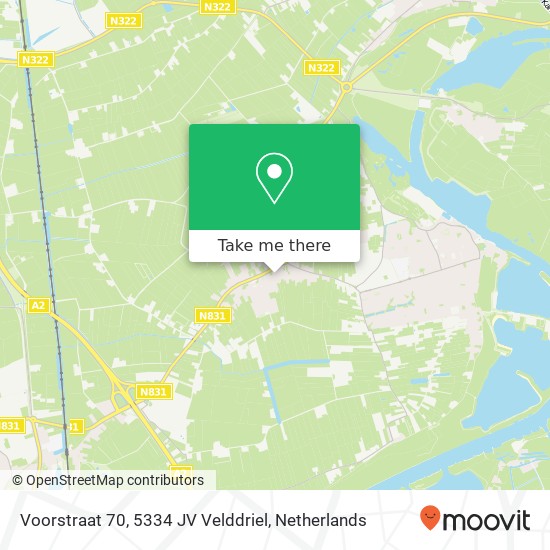 Voorstraat 70, 5334 JV Velddriel map