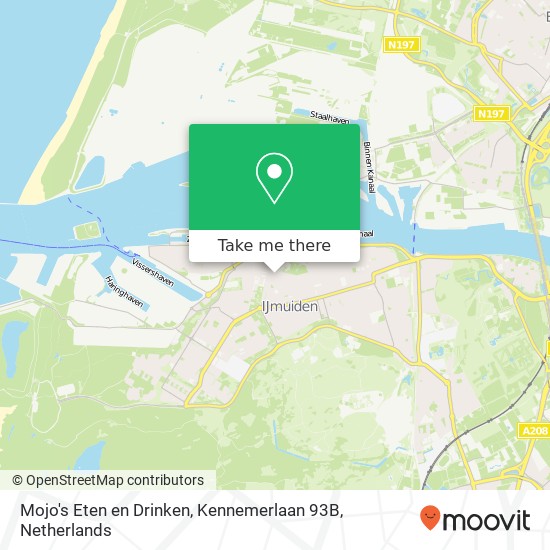 Mojo's Eten en Drinken, Kennemerlaan 93B map