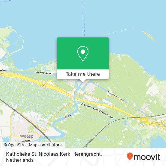 Katholieke St. Nicolaas Kerk, Herengracht map