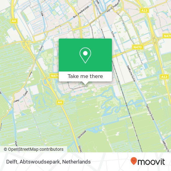 Delft, Abtswoudsepark Karte