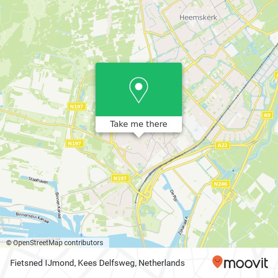 Fietsned IJmond, Kees Delfsweg map