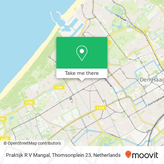 Praktijk R V Mangal, Thomsonplein 23 map