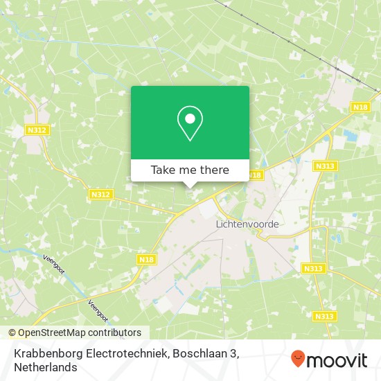 Krabbenborg Electrotechniek, Boschlaan 3 Karte