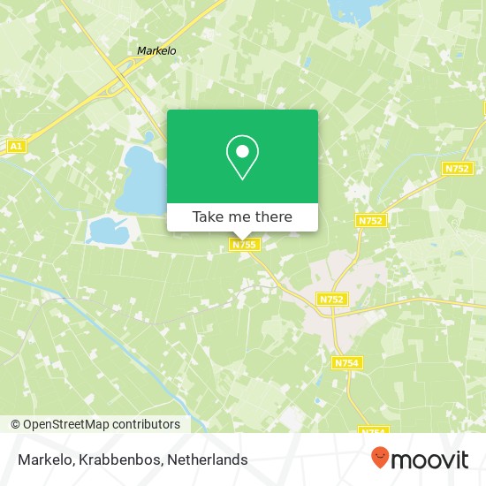 Markelo, Krabbenbos map