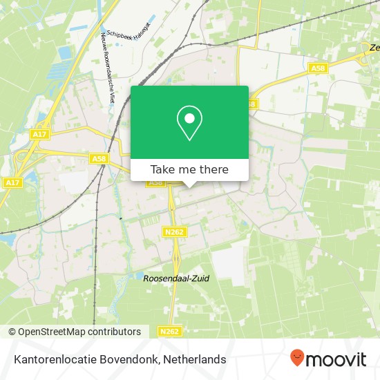 Kantorenlocatie Bovendonk Karte