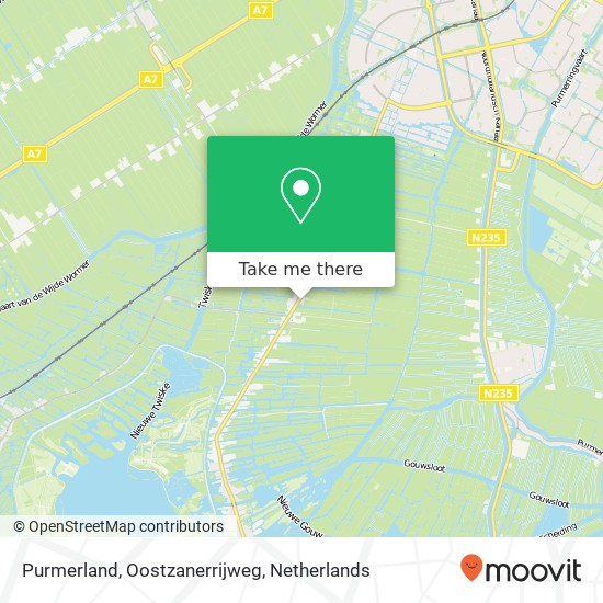 Purmerland, Oostzanerrijweg Karte