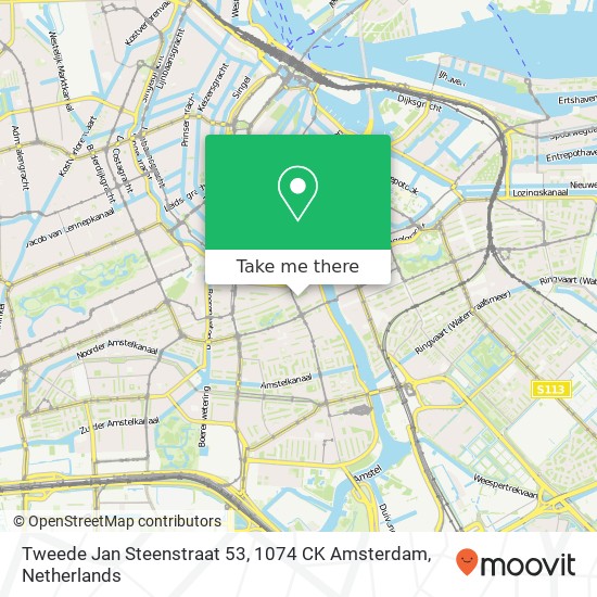 Tweede Jan Steenstraat 53, 1074 CK Amsterdam map