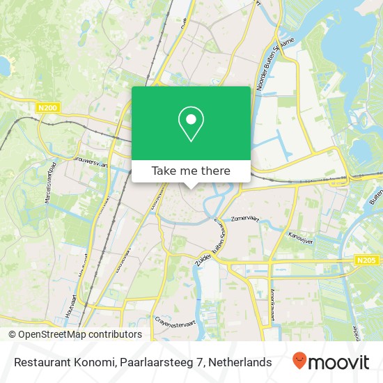 Restaurant Konomi, Paarlaarsteeg 7 map