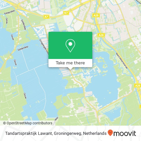 Tandartspraktijk Lawant, Groningerweg map