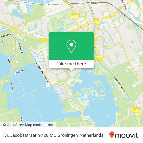 A. Jacobsstraat, 9728 MC Groningen map