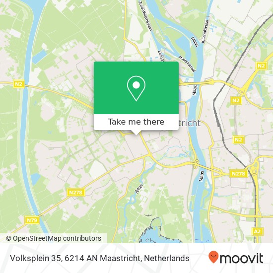 Volksplein 35, 6214 AN Maastricht map