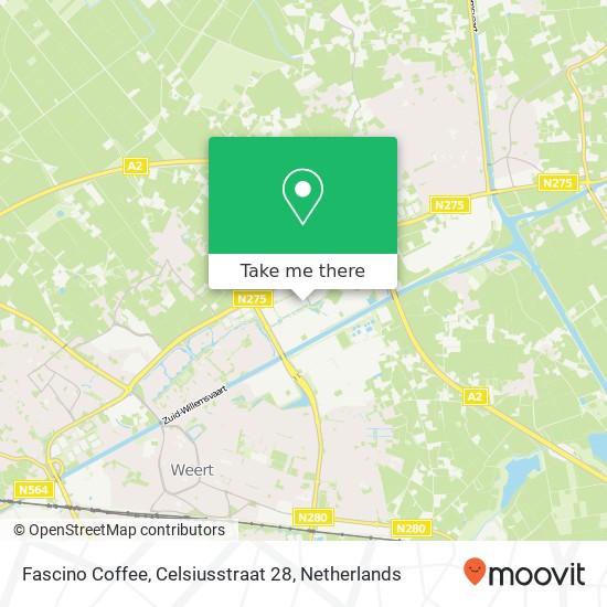 Fascino Coffee, Celsiusstraat 28 map