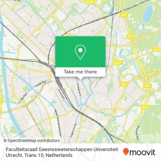 Faculteitsraad Geesteswetenschappen Universiteit Utrecht, Trans 10 Karte