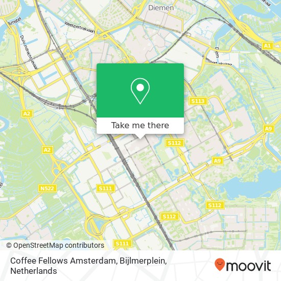 Coffee Fellows Amsterdam, Bijlmerplein map