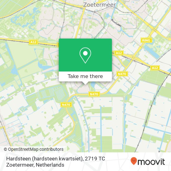 Hardsteen (hardsteen kwartsiet), 2719 TC Zoetermeer map