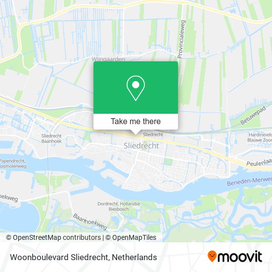 Woonboulevard Sliedrecht map